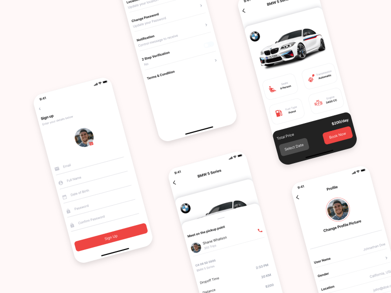 Car Rental App UI Kit